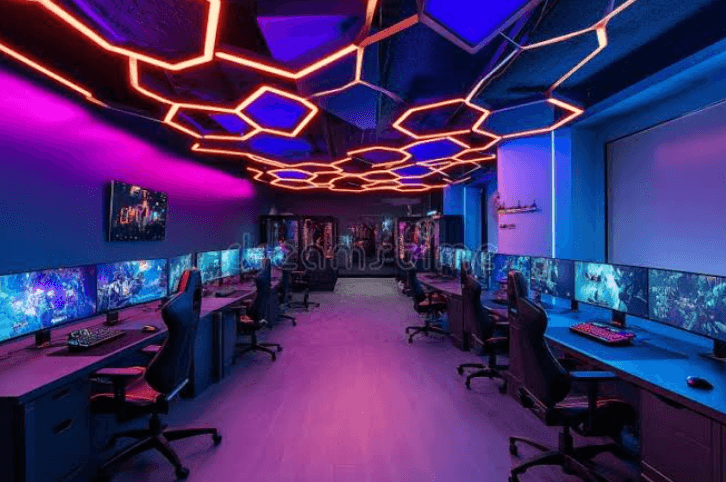 A Slow Drip Above The Racks Closed A Gaming Lounge